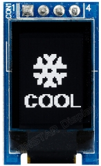 Graphic OLED Display Module; COG+PCB; 0.71" 48x64; 15.9x27.0x2.36mm; SSD1306BZ IC; I2C; Vdd=3.0V; -40°C to +80°C