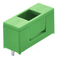 Fuse holder+cap for fuse 5x20mm, PCB P22.8mm, PA+30%GF, green
