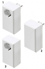 Box Eletec with EU plug and safety socket, 125x67x50mm, IP40/IP20, white, PC/ABS