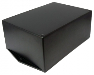 Кутия W129.5xL180.3xH76.9 мм, черна, ABS/Алуминиево дъно, UL94V0