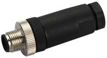 M12A Plug; Male; 3Pin; Cable mount; A Code; Screw Type