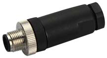 M12A Plug; Male; 4Pin; Cable mount; A Code; Screw Type