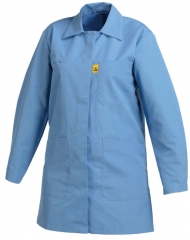 ESD lightblue coat, female shape, short, size SX