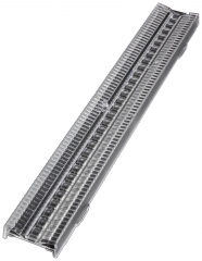 Linear lens for 20 and 24 mm wide LED module, 285x40x13.3mm, ~90° wide beam, clip fixing