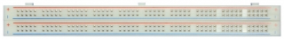 2 Distribution strips, 2x100 points,  165.1x 9.4 x 8.5mm, white