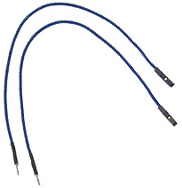 10 jumper wires, male-female, 200mm, blue