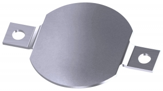 SMD контактна пластина към отрицателния полюс на батерия тип "Coin", диаметър 6.4мм, височина над PCB 0.41мм