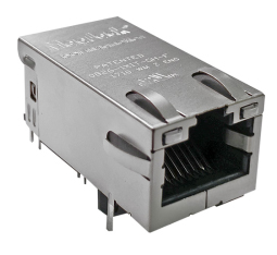 RJ45 Modular/Ethernet Connector, MagJack Series, Jack, 8P8C, 1 Port, Shielded, 10/100/1000 Base-T, AutoMDIX, O-G/Y Led