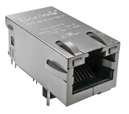 RJ45 Modular/Ethernet Connector, MagJack Series, Jack, 1 Port, Shielded, 10/100 Base-T, AutoMDIX, G-Y/G Led, POE