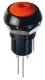 Pushbutton for Harsh Environments, SPST Latching, OFF-ON, 2A/125VAC, 4A/12VDC, Panel, Actuator blue, LED Super Red, IP67