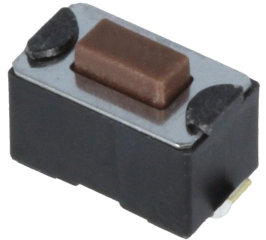 Tact sw. 2p SPST Mom. 50mA/12V 3.5x6mm SMD, brown