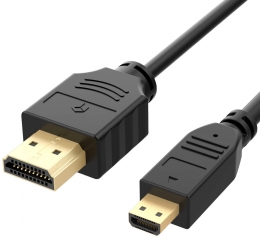 Преходен кабел micro HDMI към HDMI дължина на кабела 1 метър, черен