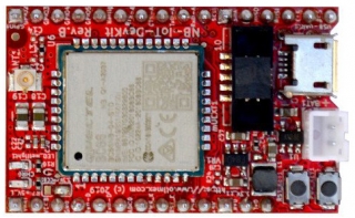 NB-IoT development board with BC-66 module and programmer