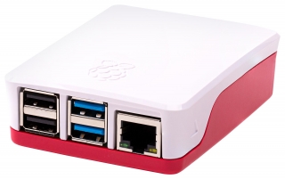Dev Board Enclosure for Raspberry Pi 4 Model B, Plastic, Red/White