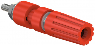 Binding post 4mm, 35A, 60VDC, red, screw panel mount,  threaded bolt M4