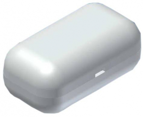 ABS pocket enclosure 56x31x24mm, rounded corners, snap-on closing, Light grey RAL 9018