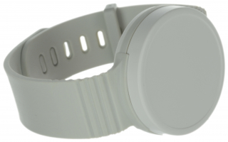 "Wearable" wrist watch plastic case 47x47x13.5mm, Screen up to 1.5”, gaskets; White RAL 9002/Light grey RAL 9018