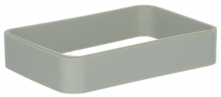 TPU-Protection light grey ring  for the HH-enclosure WK-2. Size: 80x56x15mm, Light grey RAL 9018