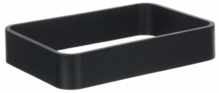 TPU-Protection black ring  for the HH-enclosure WK-2. Size: 80x56x15mm, Black RAL 9004