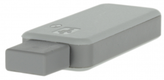 Plastic enclosure 58x25x10.2mm for USB devices such as Dongle, Pendrive and Wireless transmitters, White/light grey