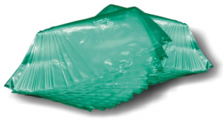 Permanent dissipative bag, 400x500mm, open, polyethilene, green colour, amine-free, heat sealable, 100um