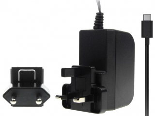 Raspberry Pi 4 Model B PSU, USB-C, 5.1V, 3A; Interchangeable Plug Heads for UK and EU