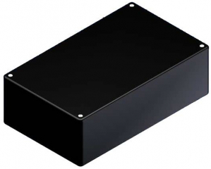 ABS enclosure 215x130x68.5mm; Shell with rounded corners and housing cover; Grooves for inserting PCBs (1.5 mm); Black RAL 9004