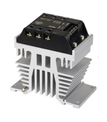 3-Phase Solid State Relay with Integrated Heat Sink, V/I input=4-30VDC/25mA, Vo(off)=48-480VAC, Io(on)=50A