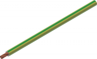 Highly flexible basic PVC insulated stranded wire, 2.50mm2, Yellow/Green