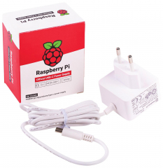 Официално захранване за Raspberry Pi 4 Model B; 5.1V/3.0A; USB-C; бяло