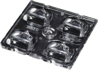 Lens Array Strada, Asymmetric Beam, Screw/Pin Fastening, Material-PMMA 50x50x7.1mm