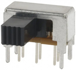 Минипревключвател плъзгащ, 6p, ъглов, PCB TH, DPDT ON-ON, 0.5A/15V, 13.8x6.5x8.5мм 