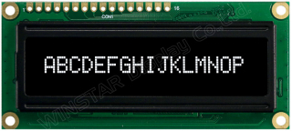 Character OLED Display 16x1 White; COB 80x36x10mm; 5.0V; Built-in Controller WS0010; Interface: 6800; -40?C to +80?C