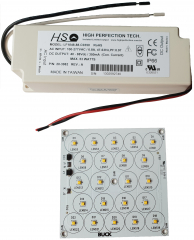 Aluminium PCB Single Layer - 88x88mm; LED-XBD; 3750K driver included