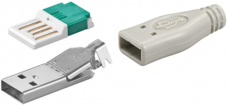 USB съединител тип А; щифтов(plug) за кабел