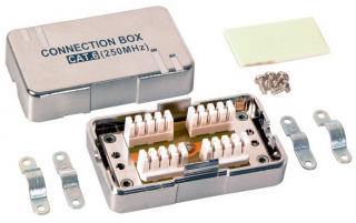 CAT.6 connecting box LSA+ for solid cable, STP