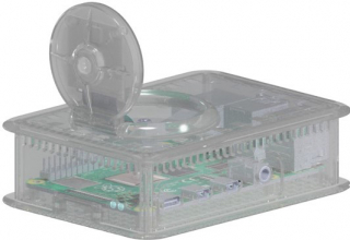 Plastic enclosure 100.8x73.7x29.25mm,  for Raspberry PI 4 , transparent, with cam holder