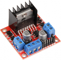 Expansion Board for control and power supply of up to two DC Motors; Drive Voltage/Current: 5-35V / 2A; max 25W; L298N based