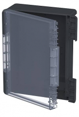 Box Bocube, Polycarbonate, Graphite grey UL 94 V0, crystal-clear lid, PU seal, IP 66,68, 284x364x120mm