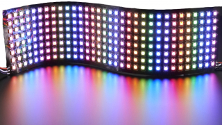 Гъвкава LED матрица 8x32, използвани СД:SK6812 or WS2812, RGB, сериал интерфейс, 320x80x2.0мм