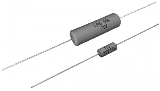 Резистор жичен, керамично тяло, аксиален, 0.1?, 3W, 5%, -10~-80ppm, D4.8xL13мм