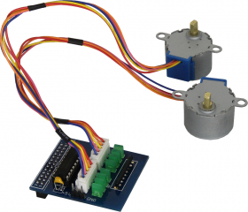 Motor control for Raspberry PI.including 2 stepper motors