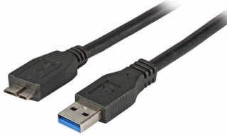 USB3.0 Connection Cable, 1.0m, USB-A Plug 9 Poles to Type USB-Micro B Plug 10 Poles, Enhanced