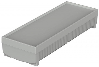 Hand-held enclosure for use under tough operating conditions, IP65, Light Grey, 251x91x46mm, Glassbead-reinforced polyamide