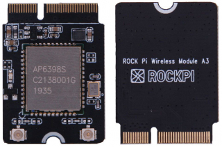 ROCK Pi Wireless Module A3- Wireless 2.4G&5G, 400Mbps/BlueWireless 5.0, Support RSDB; M.2 Connector
