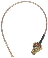 U.FL to 1.37(BK) to SMA(F)st.bh.w/o-ring преходник с 5см кабел IP67