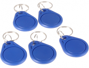 Set of 5 RFID Keychains / Clips e.g. for Mifare NXP-RC522 13.56 MHz frequency