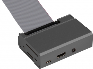 Aluminum case for Raspberry PI Model B+, 2B, 3B, 3B+, Color Black, Removable cover for the GPIO bar