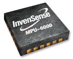 MPU-6050 combine a 3-axis gyroscope(±250~±2000°/sec) and a 3-axis accelerometer(±2~±16g), 4x4x0.9mm