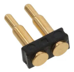 Pogo Pin Connector SMD 2 Pos. (2 Rows x 1 Pos.) P2.54mm, Height 7.5mm, Brass Gold Plated